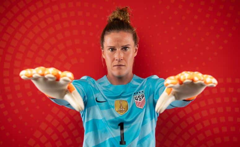 Alyssa Naeher (Stratford, Conn.) is a goalkeeper for Team USA at the World Cup. (Hannah Peters/Getty Images)